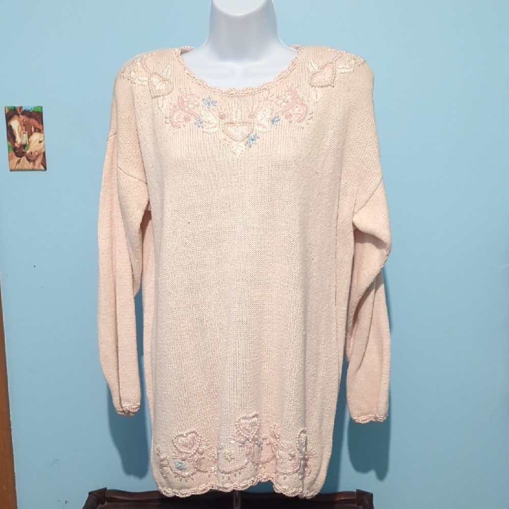 Vintage Carolyn Taylor Cream Knit Top